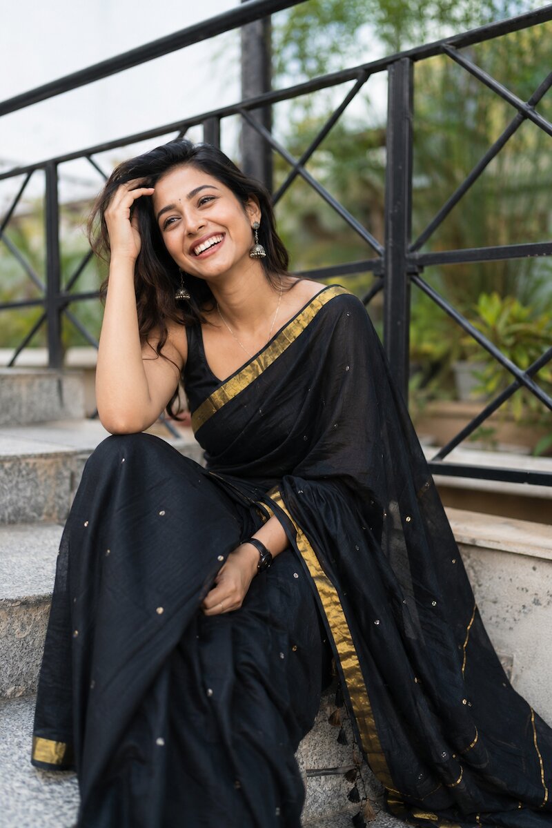 Sitara – Soft Mulmul Cotton Saree with Golden Border