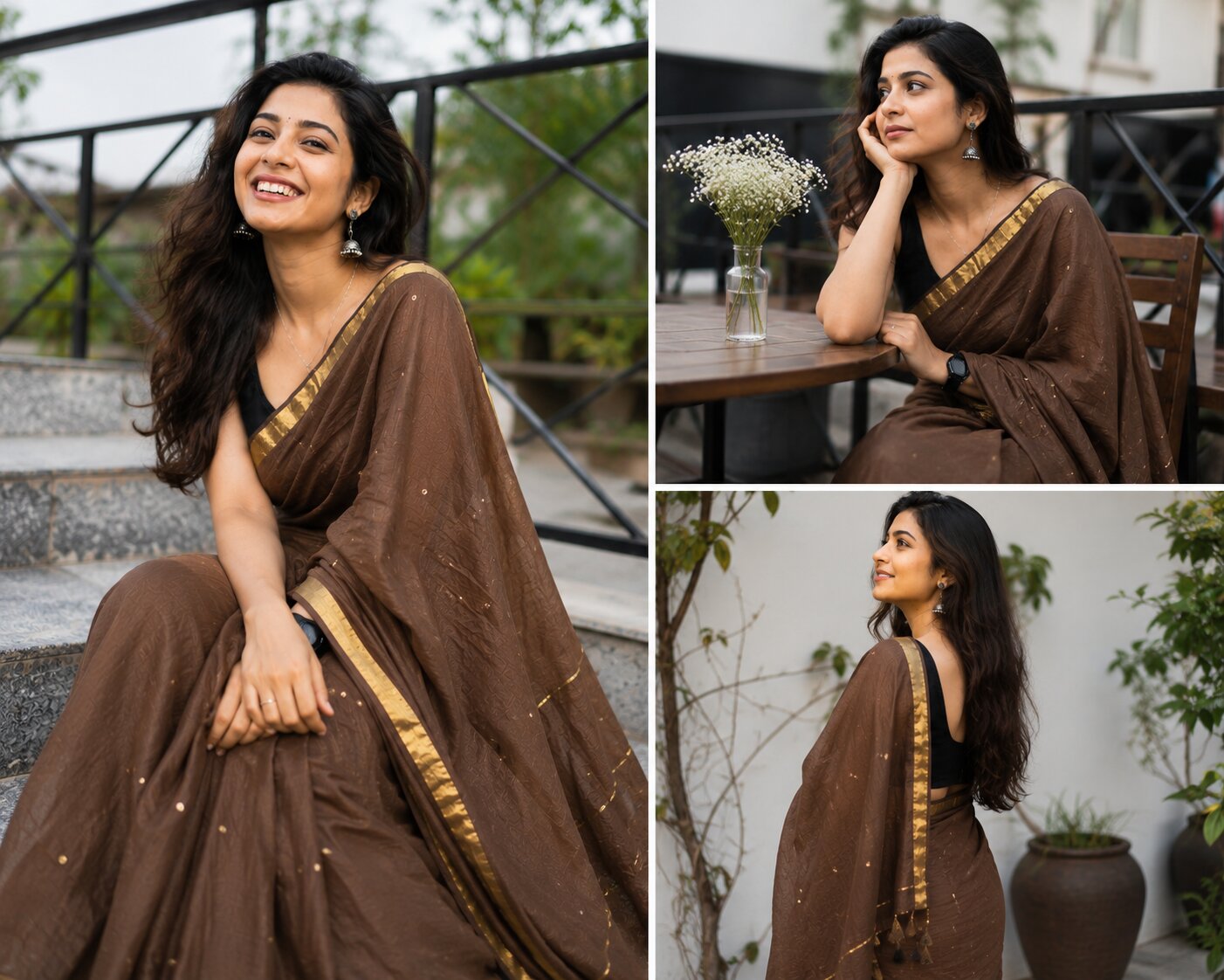 Sitara – Soft Mulmul Cotton Saree with Golden Border