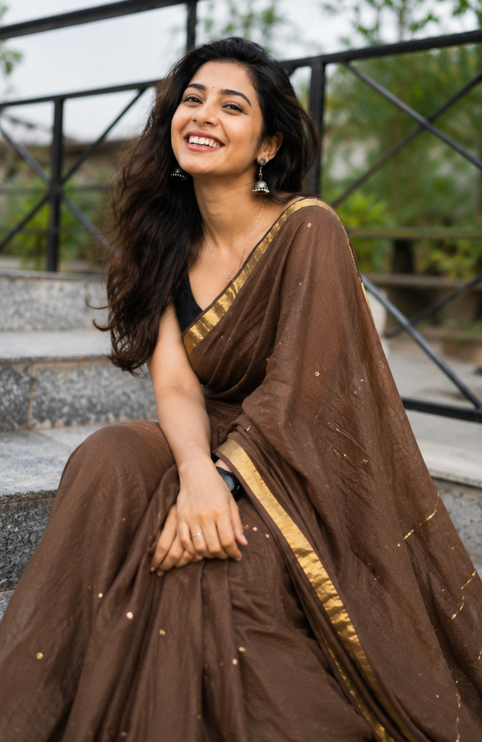 Sitara – Soft Mulmul Cotton Saree with Golden Border