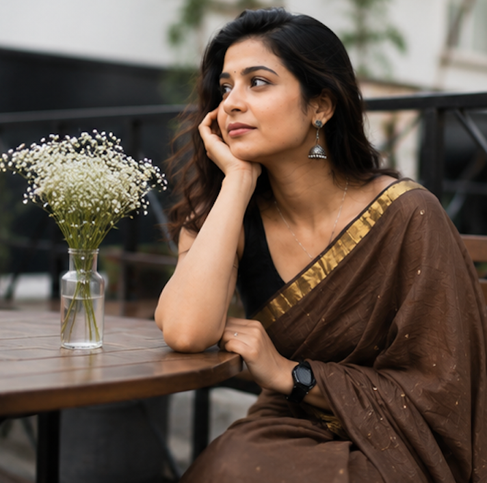 Sitara – Soft Mulmul Cotton Saree with Golden Border